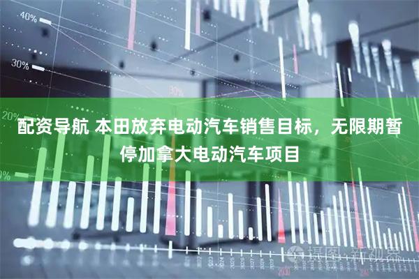 配资导航 本田放弃电动汽车销售目标，无限期暂停加拿大电动汽车项目